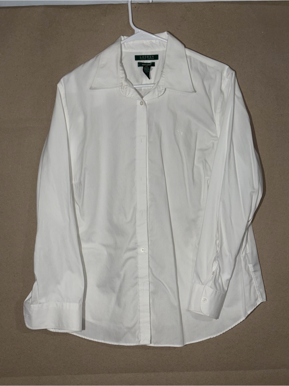 Lauren Ralph Lauren Women's White Button-Down Shirt